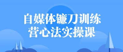 自媒体镰刀训练营心法实操课