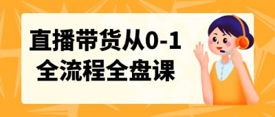 直播带货从0-1全流程全盘课