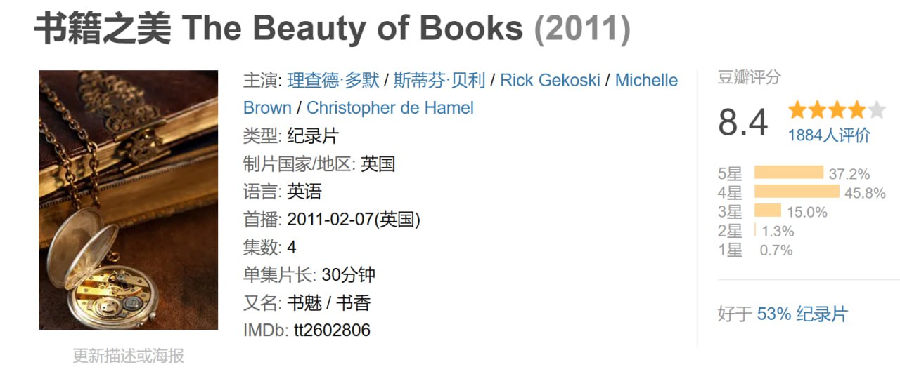 书籍之美 The Beauty of Books (2011)