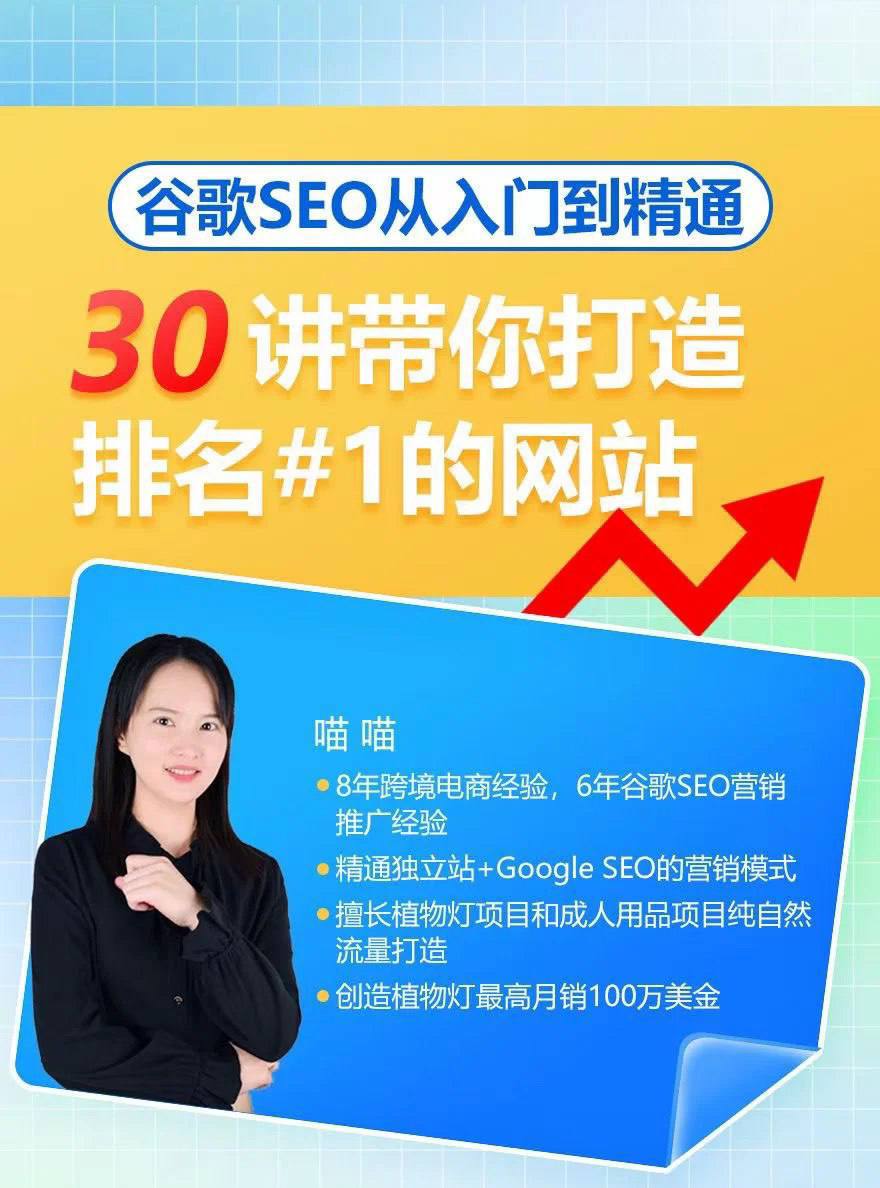 谷歌SEO从入门到精通，30讲带你打造排名