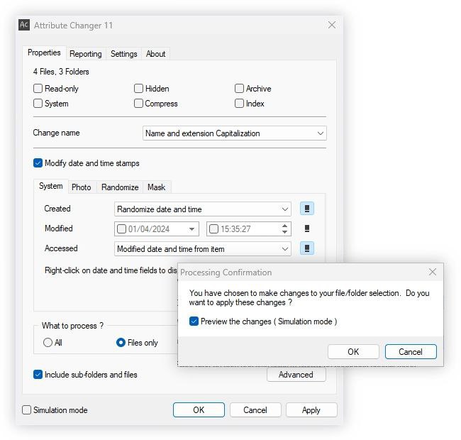 Attribute Changer - 文件 文件夹属性修改工具