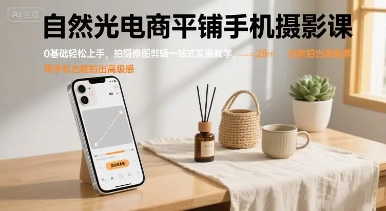 柔妈自然光静物平铺手机摄影课插图 柔妈自然光静物平铺手机摄影课