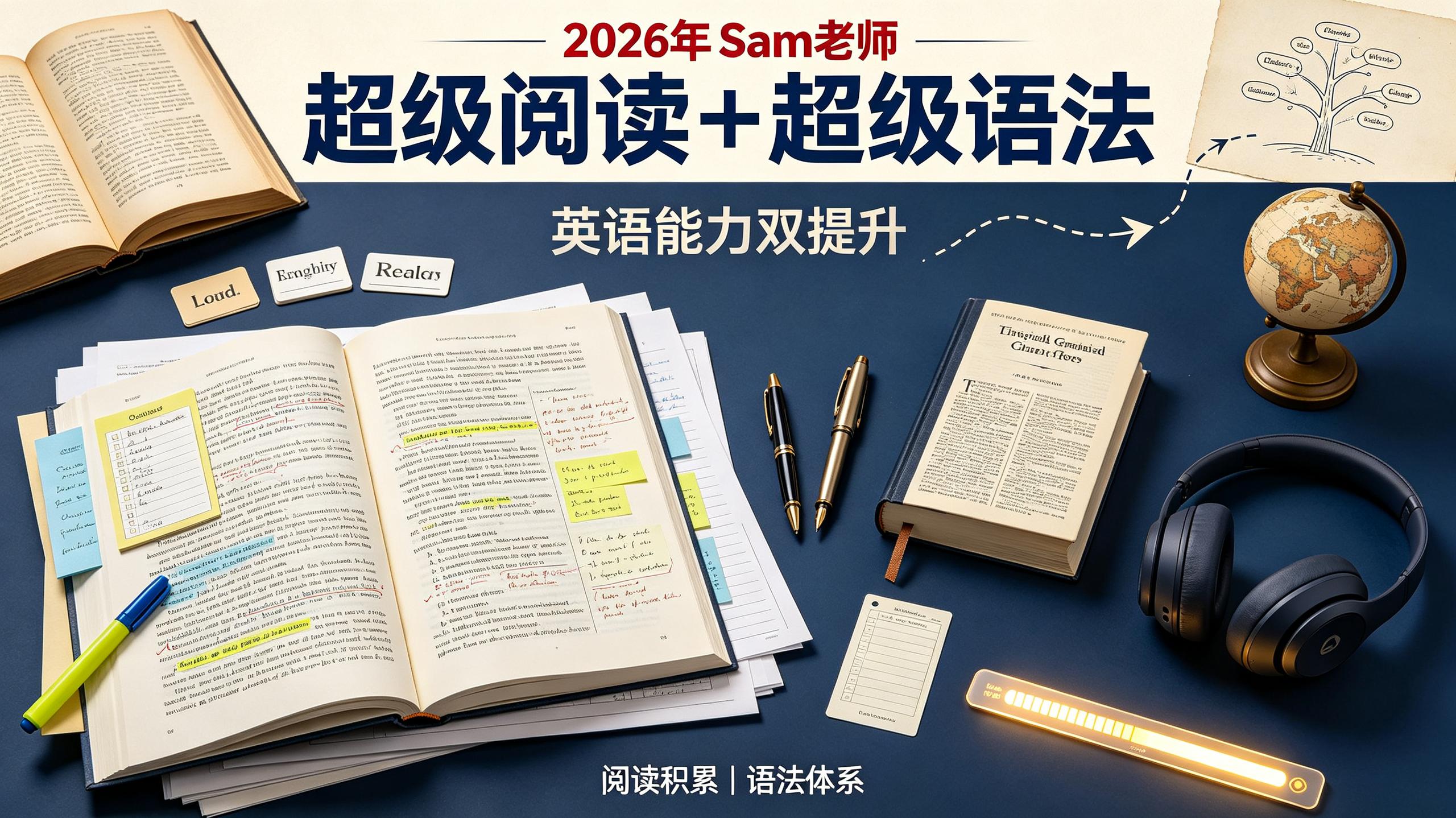 2026年Sam老师超级阅读+超级语法插图 2026年Sam老师超级阅读+超级语法