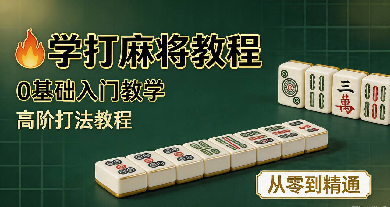 0基础麻将快速上手课程:规则精讲+高阶攻防策略插图 0基础麻将快速上手课程:规则精讲+高阶攻防策略