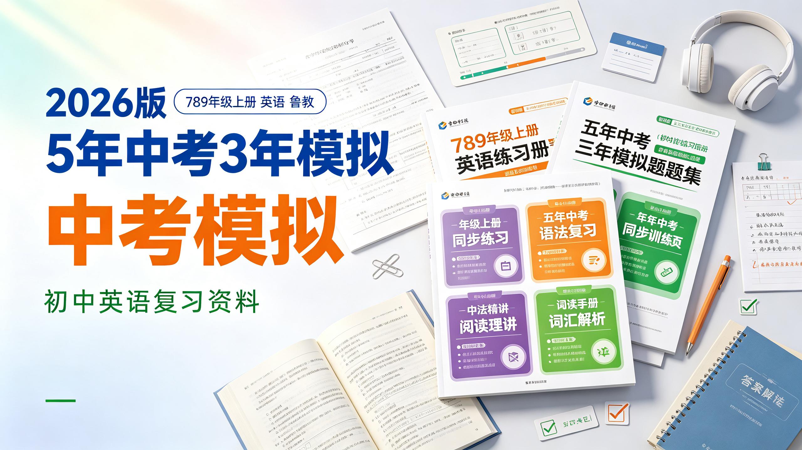 2026版初中《5年中考3年模拟》789年级上册(英语)(鲁教)插图 2026版初中《5年中考3年模拟》789年级上册(英语)(鲁教)